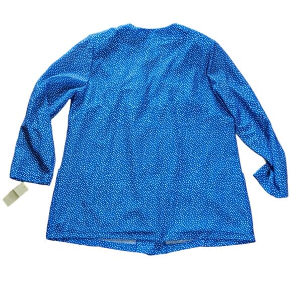 Vintage Manhattan Plaza 80s top layered blue and white size 16.5 NWT - Picture 4 of 10